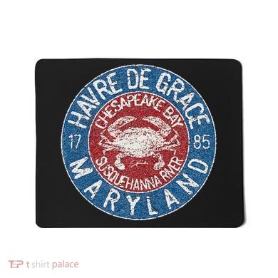 Havre De Grace Md With Blue Crab Mousepad