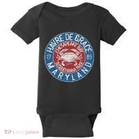 Havre De Grace Md With Blue Crab Baby Bodysuit thumb 0