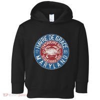 Havre De Grace Md With Blue Crab Toddler Hoodie thumb 0