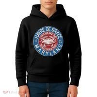 Havre De Grace Md With Blue Crab Kids Hoodie thumb 4