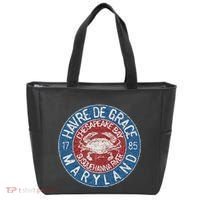 Havre De Grace Md With Blue Crab Tote Bag thumb 0