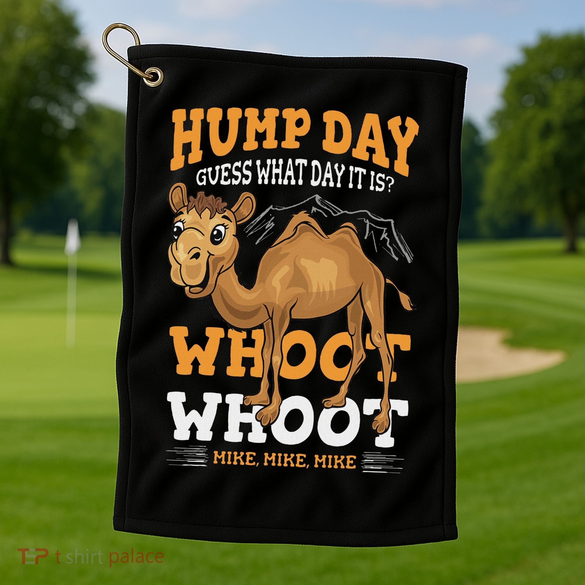 Hump Day Guess What Day It Is Camel Wednesday Gift Golf Towel