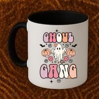 Halloween Day Ghoul Gang Ghost Retro Halloween Coffee Mug thumb 2