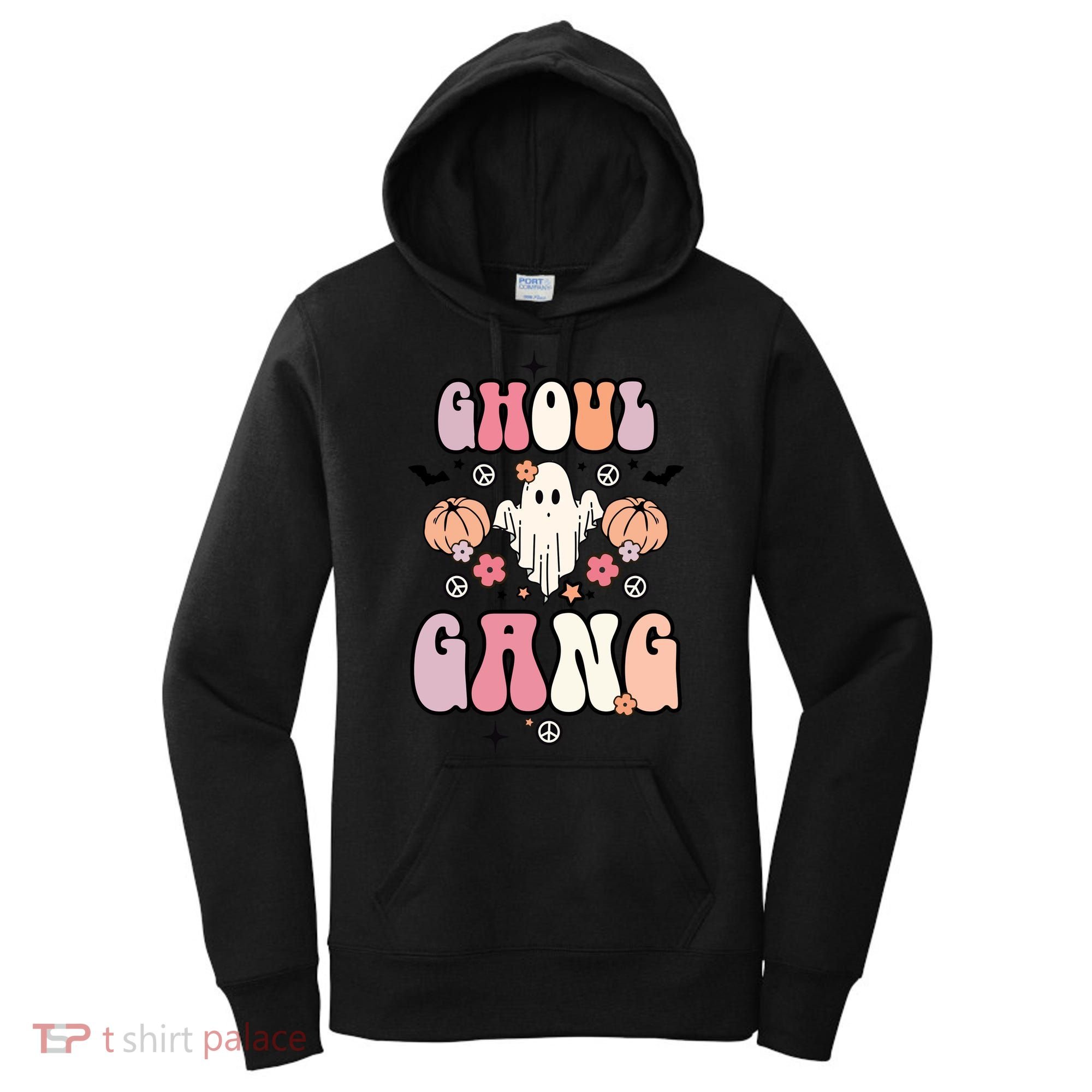 Halloween Day Ghoul Gang Ghost Retro Halloween Women's Hoodie