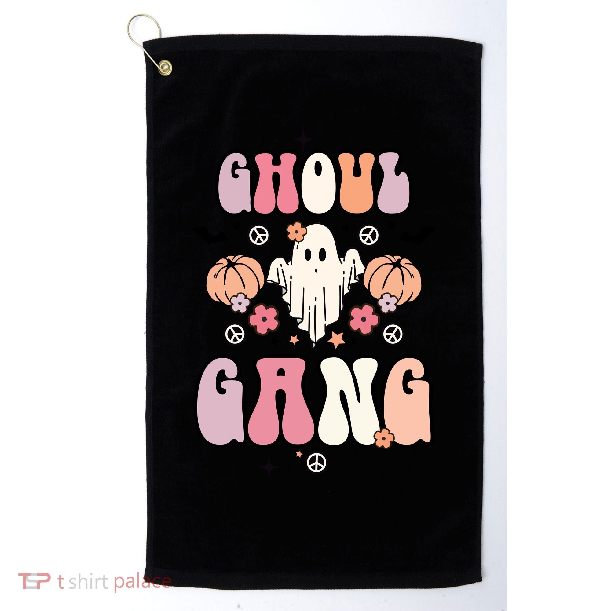 Halloween Day Ghoul Gang Ghost Retro Halloween Golf Towel