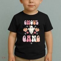 Halloween Day Ghoul Gang Ghost Retro Halloween Toddler T-Shirt thumb 2