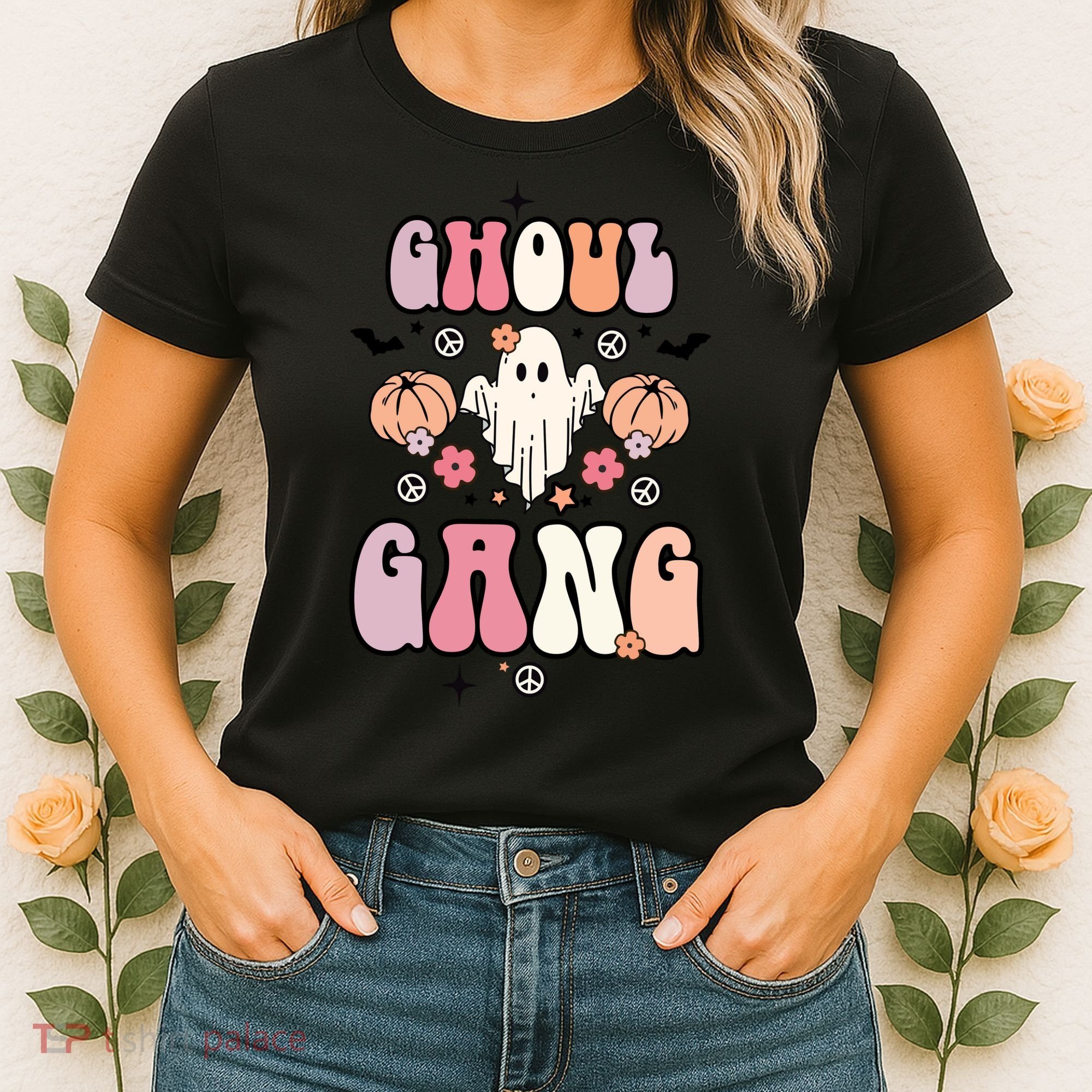 Halloween Day Ghoul Gang Ghost Retro Halloween Women's T-Shirt