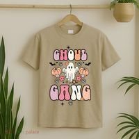Halloween Day Ghoul Gang Ghost Retro Halloween T-Shirt thumb 2
