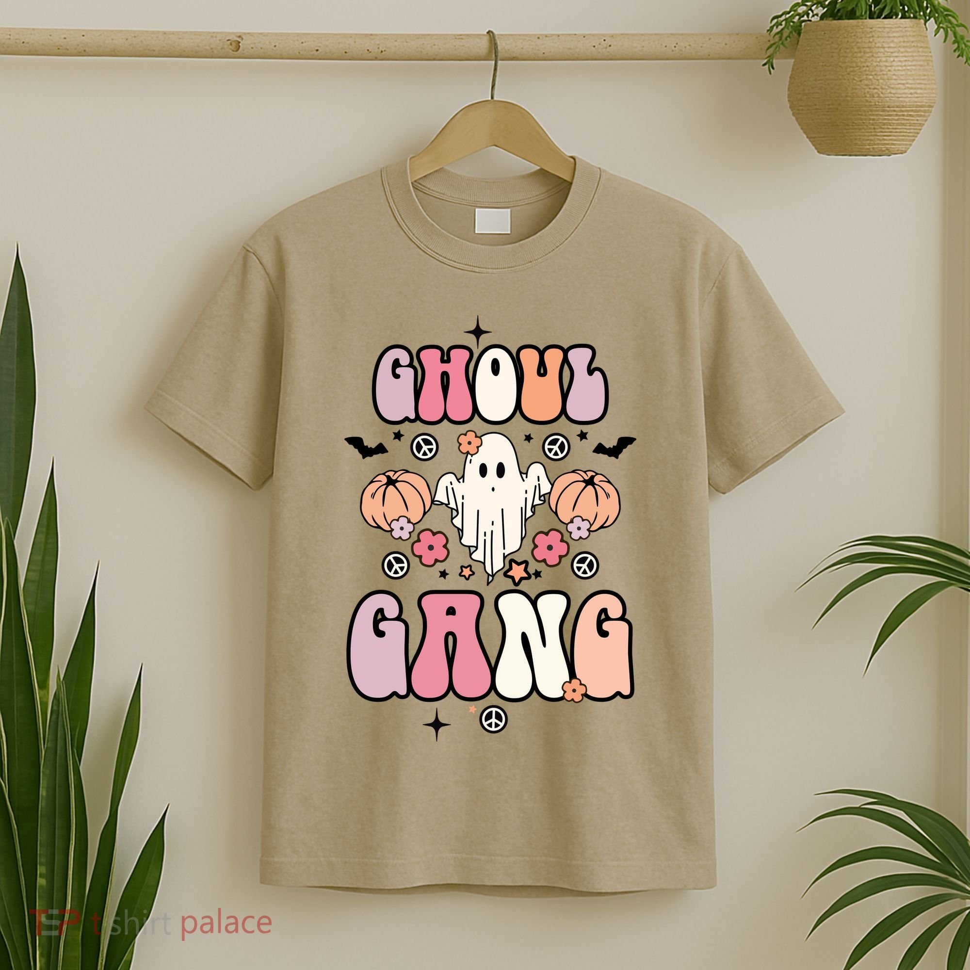 Halloween Day Ghoul Gang Ghost Retro Halloween T-Shirt
