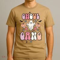Halloween Day Ghoul Gang Ghost Retro Halloween T-Shirt thumb 3