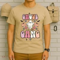 Halloween Day Ghoul Gang Ghost Retro Halloween T-Shirt thumb 6