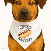 Hot Dog Glizzy Gobbler Number One Glizzy Gladiator USA-Made Doggie Bandana thumb 1
