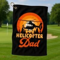 Helicopter Dad Golf Towel thumb 1