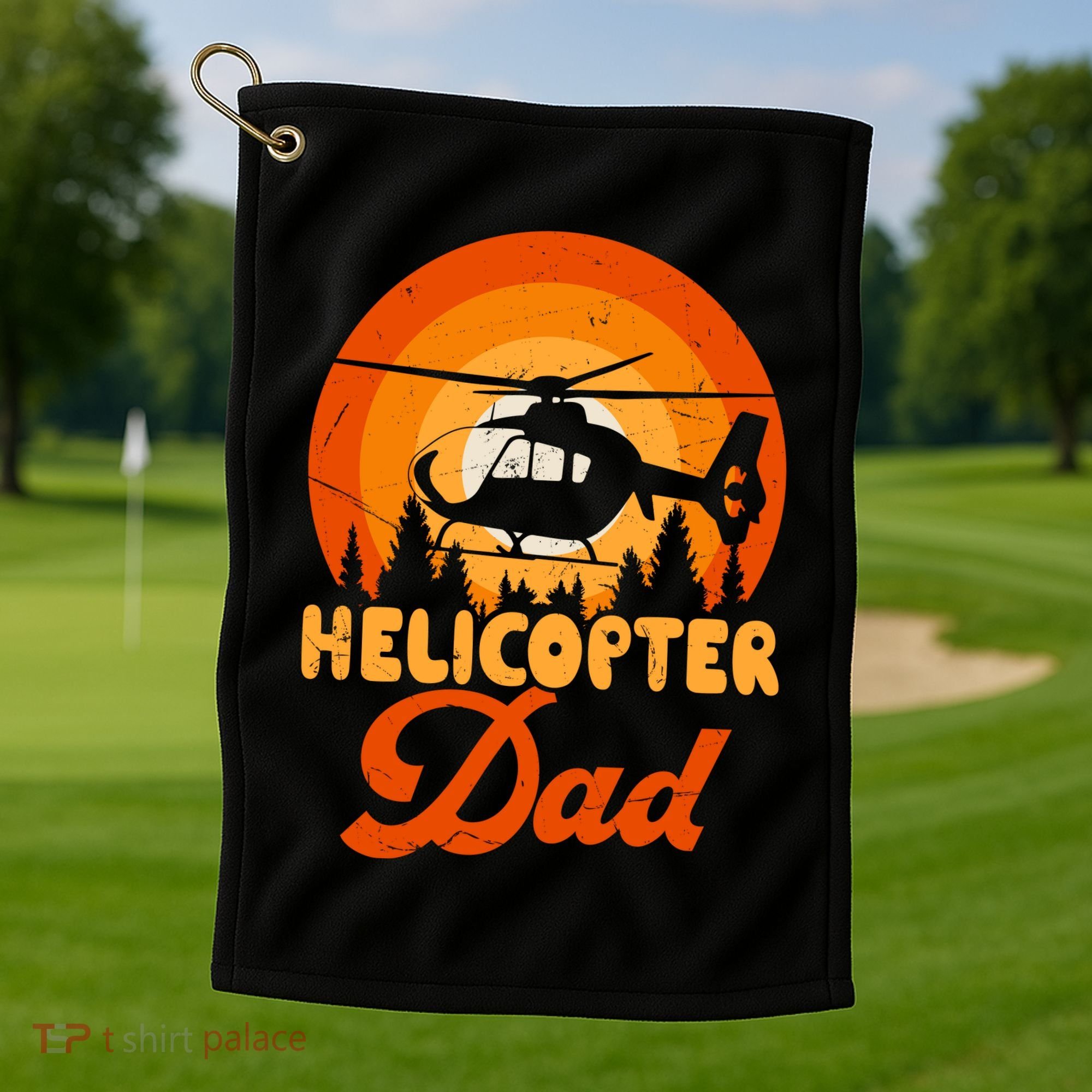 Helicopter Dad Golf Towel