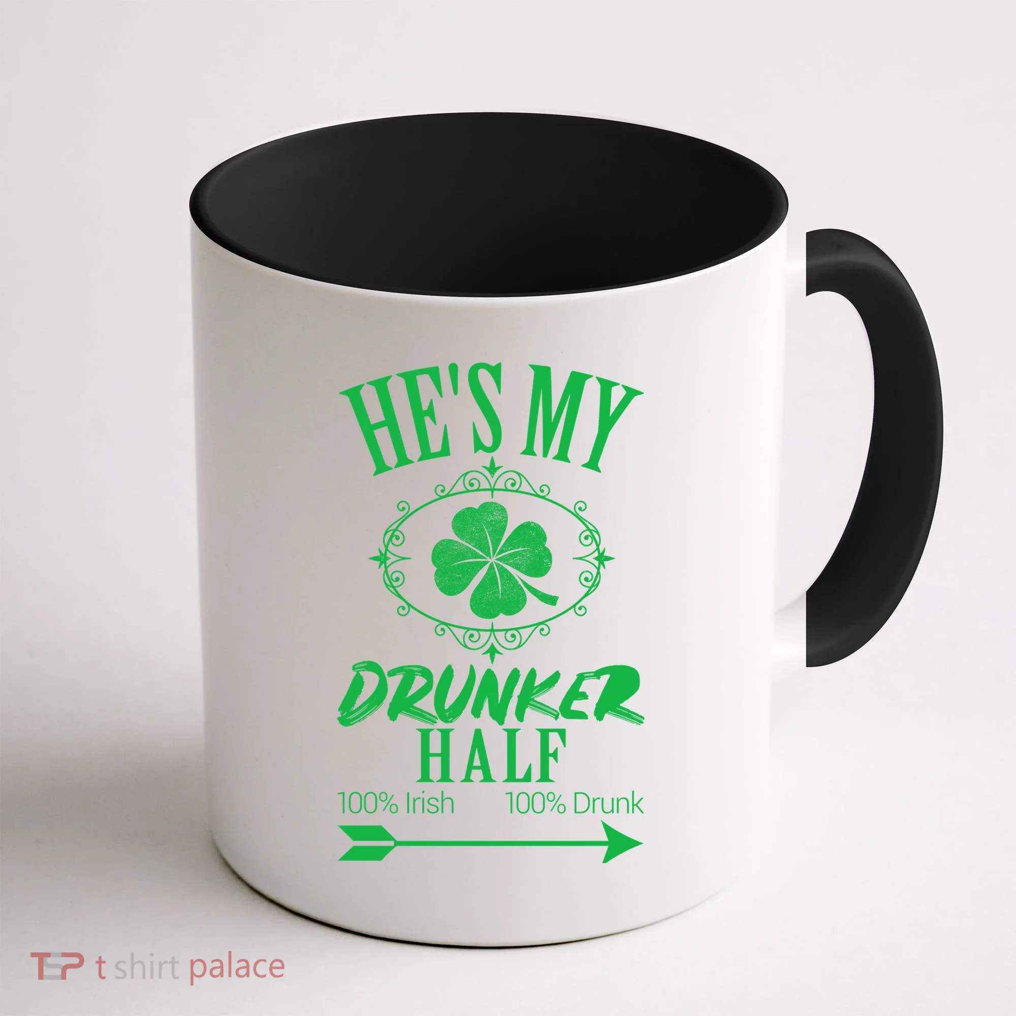 Hes My Drunker Half St Patricks Day Matching Couple Coffee Mug