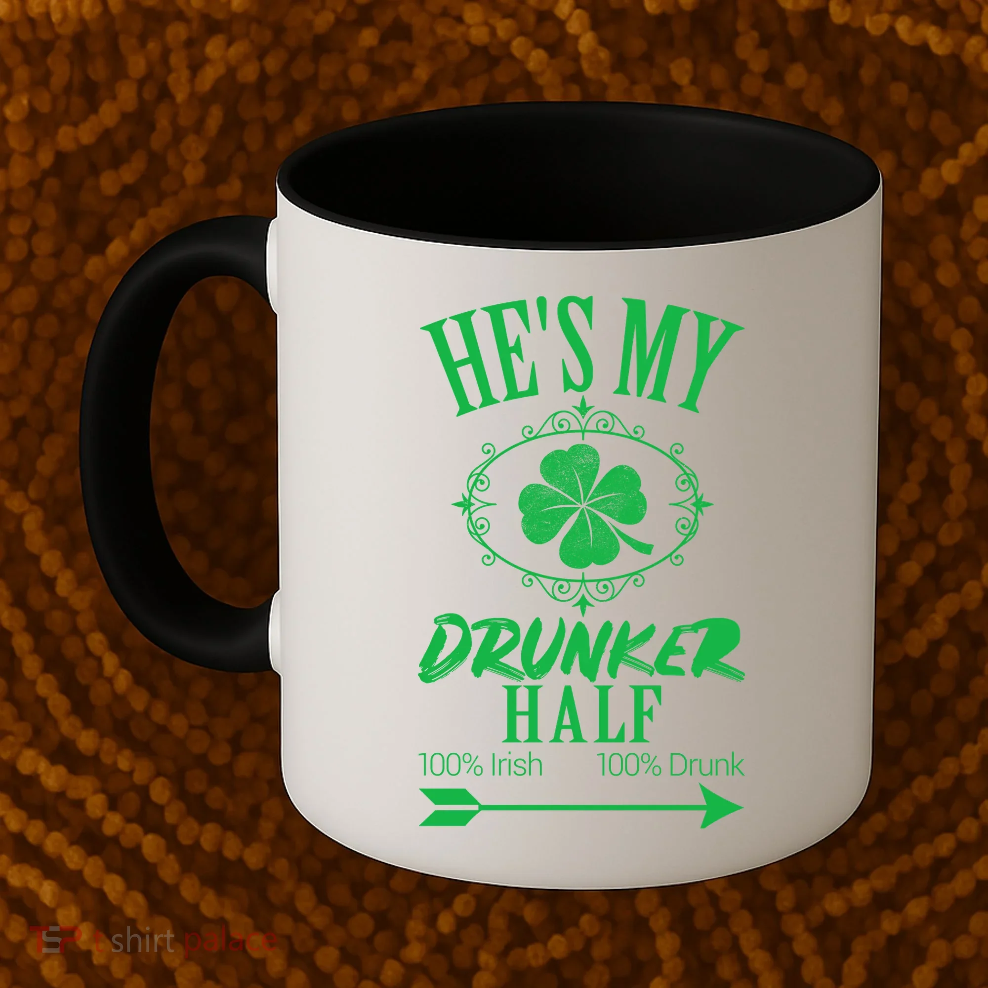 Hes My Drunker Half St Patricks Day Matching Couple Coffee Mug