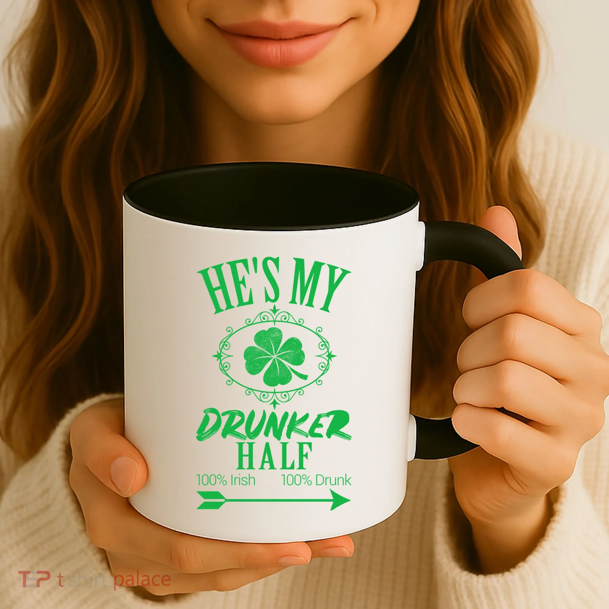 Hes My Drunker Half St Patricks Day Matching Couple Coffee Mug