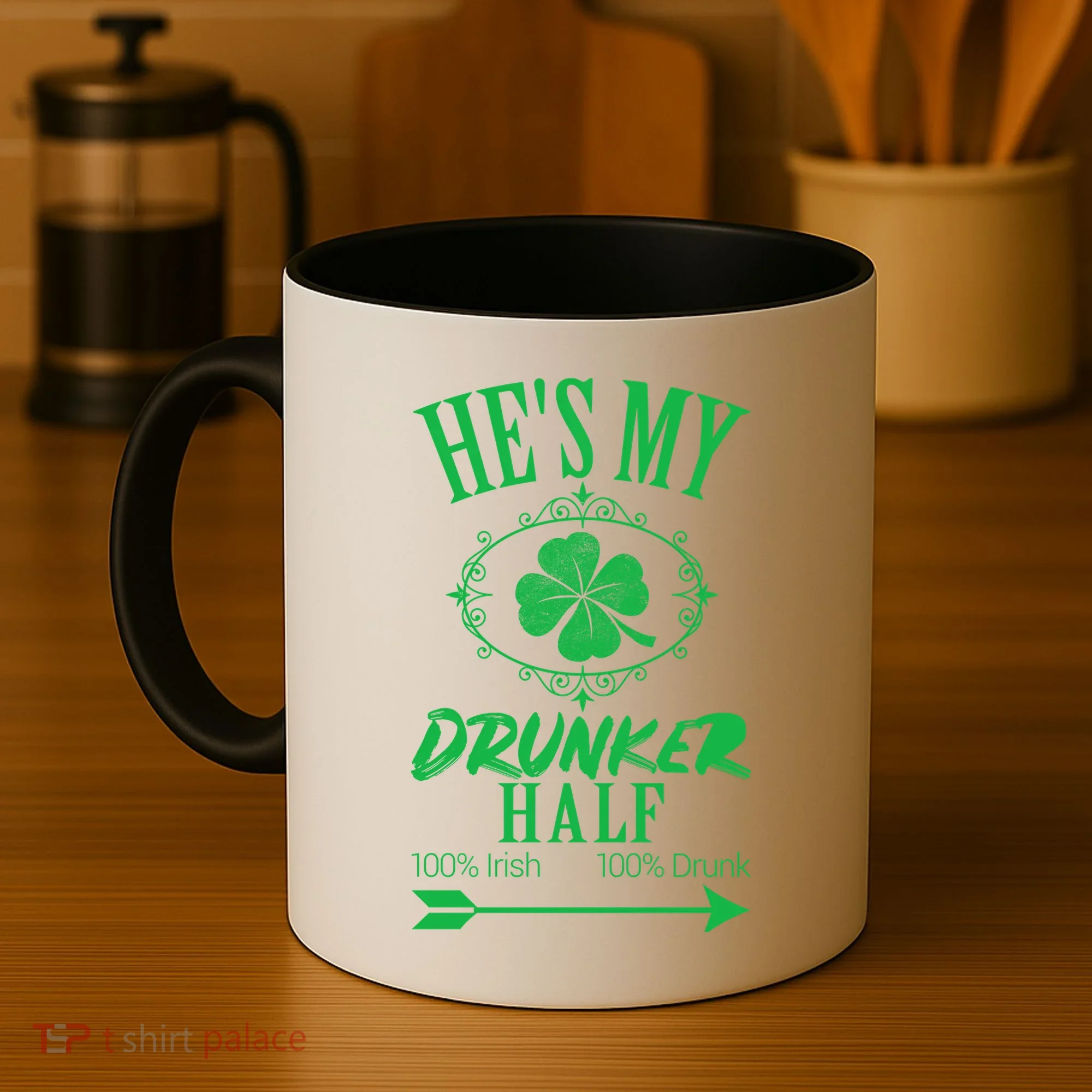 Hes My Drunker Half St Patricks Day Matching Couple Coffee Mug