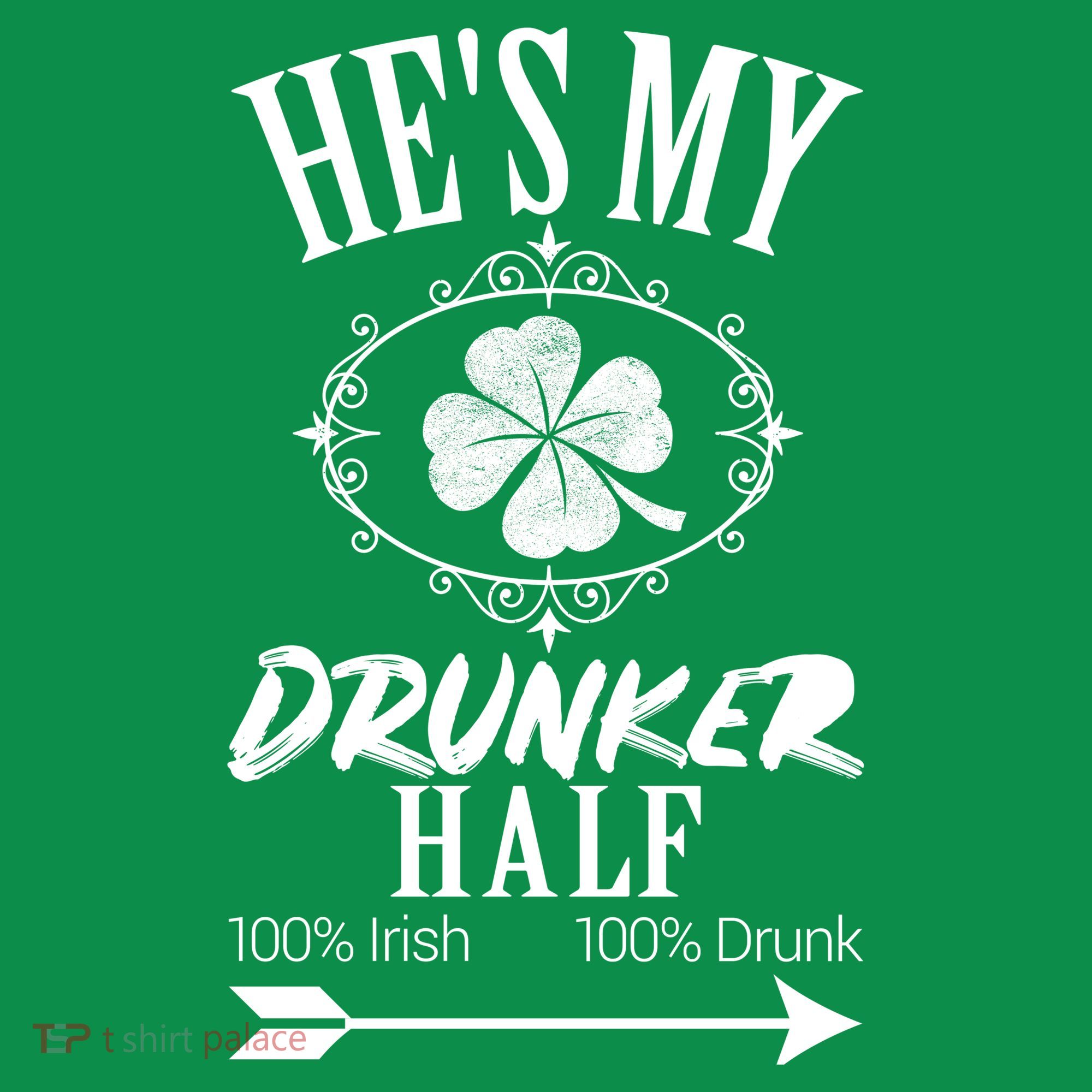 Hes My Drunker Half St Patricks Day Matching Couple Long Sleeve Shirt