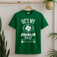 Hes My Drunker Half St Patricks Day Matching Couple T-Shirt thumb 2