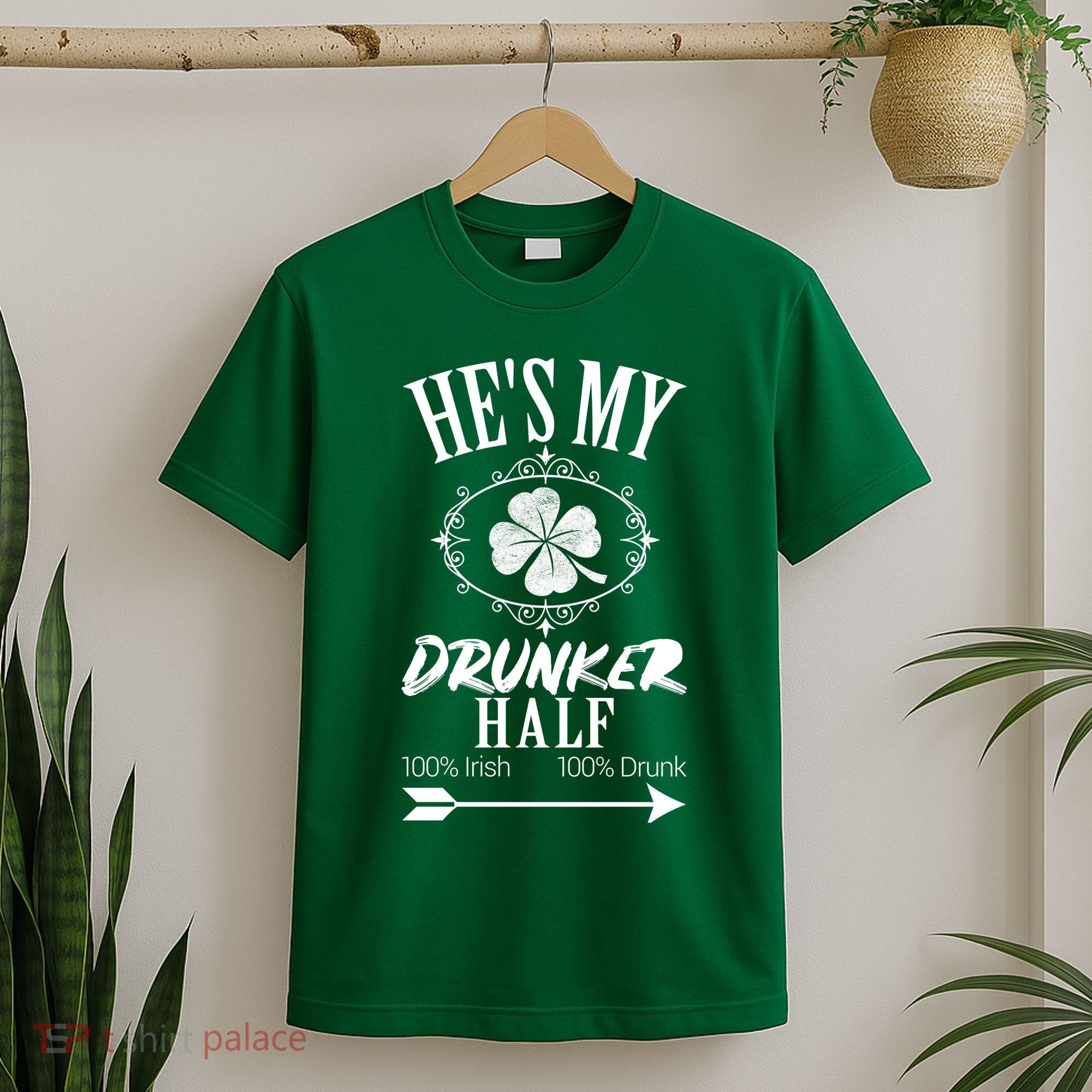 Hes My Drunker Half St Patricks Day Matching Couple T-Shirt
