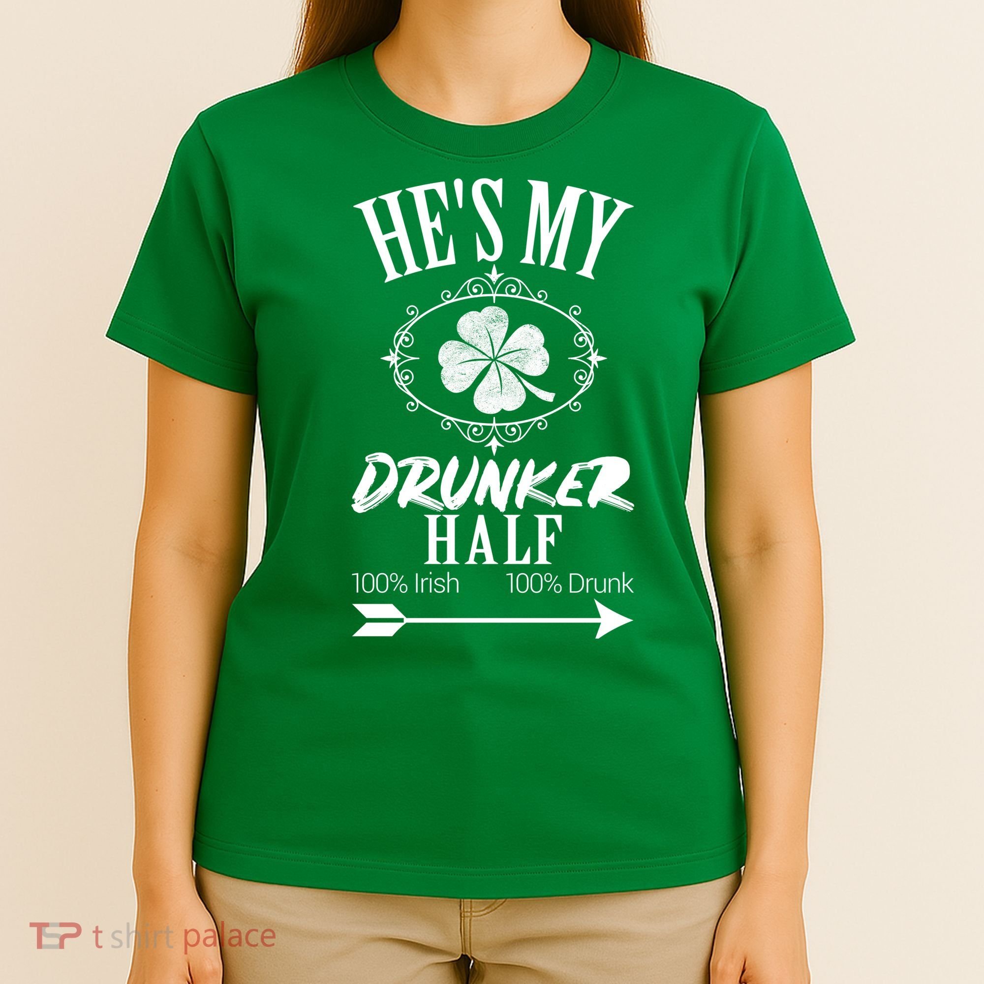 Hes My Drunker Half St Patricks Day Matching Couple T-Shirt