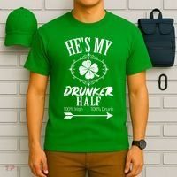 Hes My Drunker Half St Patricks Day Matching Couple T-Shirt thumb 6