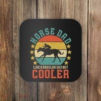 Horse Dad Horseback Riding FatherS Day Gift Coaster thumb 0