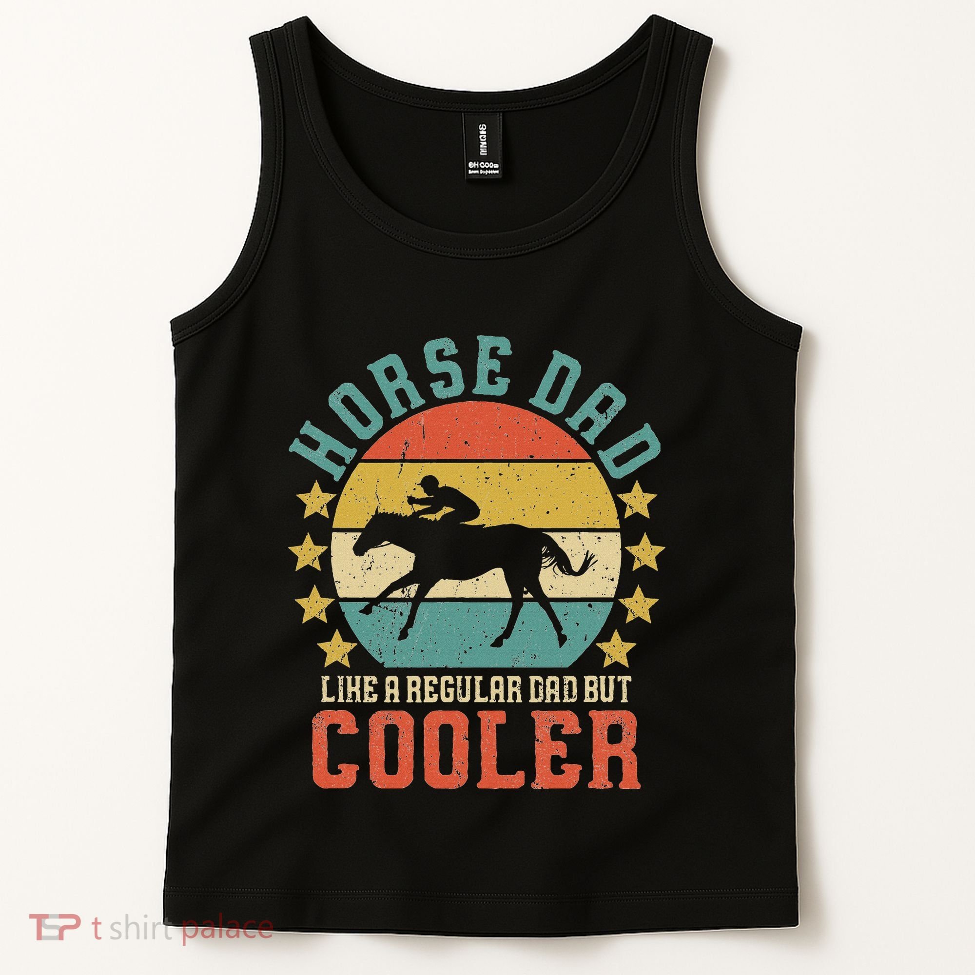 Horse Dad Horseback Riding FatherS Day Gift Tank Top
