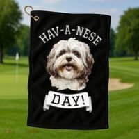 HavANese Day! Havanese Dog Lovers Funny Gift Golf Towel thumb 1