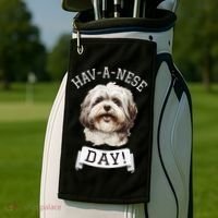 HavANese Day! Havanese Dog Lovers Funny Gift Golf Towel thumb 2
