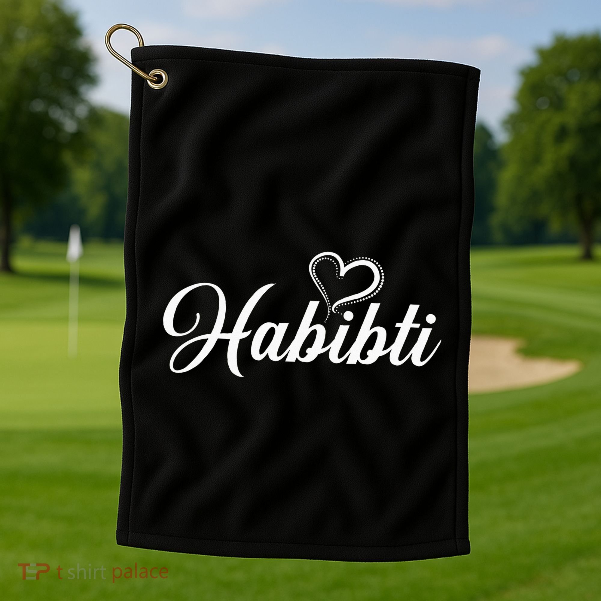 Habibti Darling Heart Arabic Golf Towel