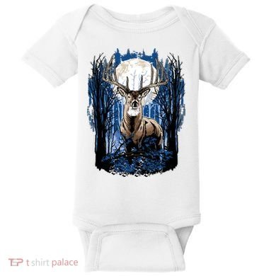 Hunters Deer Hunting Big Whitetail Buck Baby Bodysuit