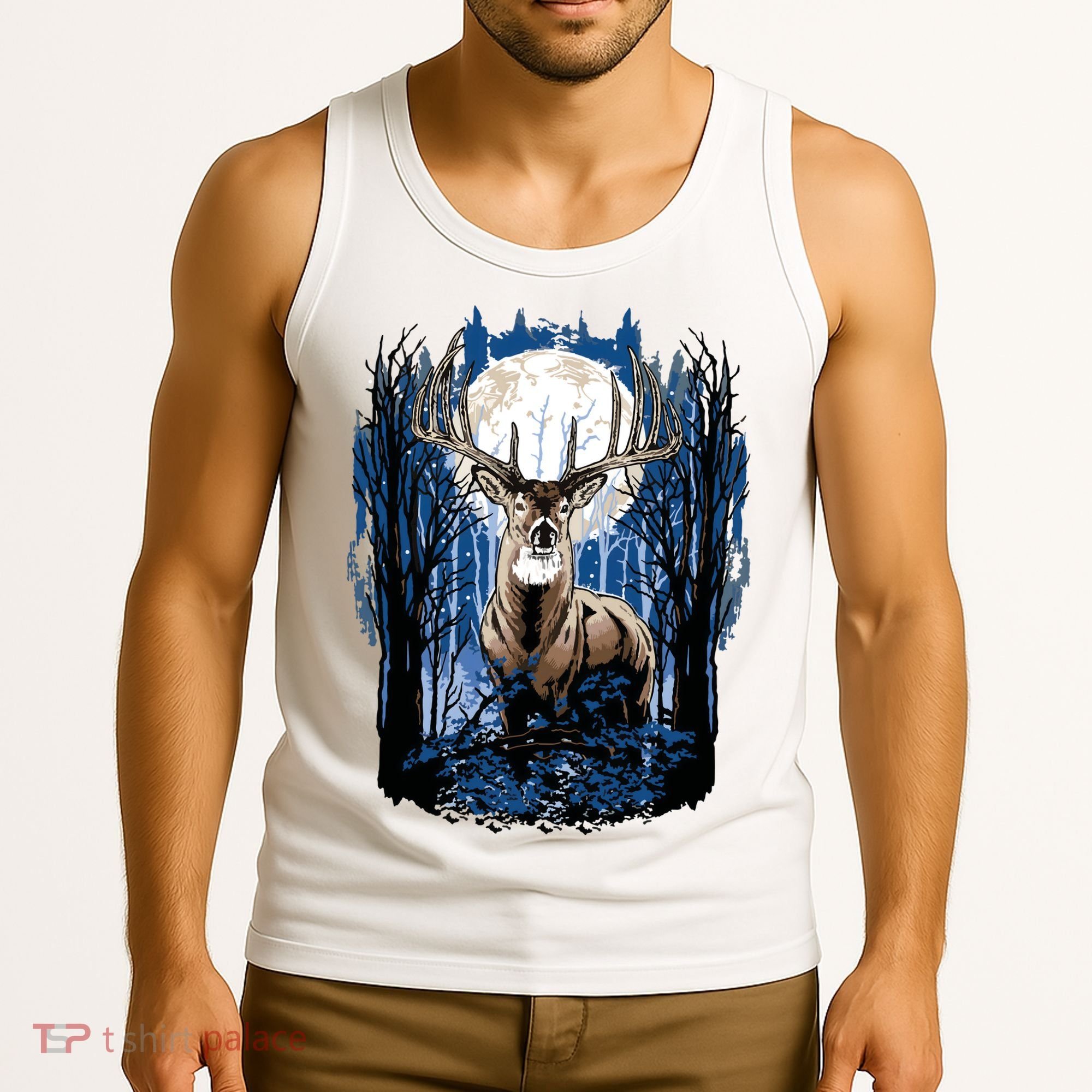 Hunters Deer Hunting Big Whitetail Buck Tank Top