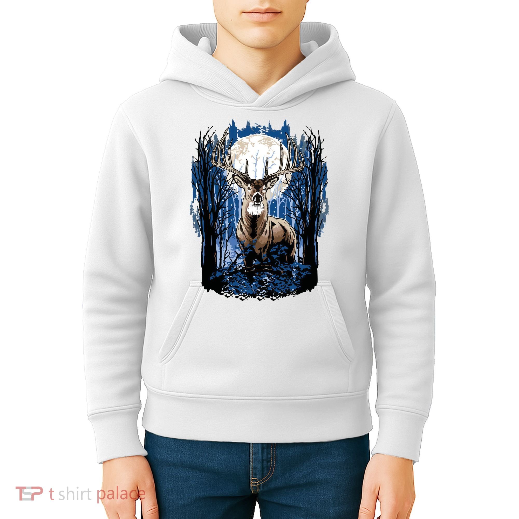 Hunters Deer Hunting Big Whitetail Buck Kids Hoodie