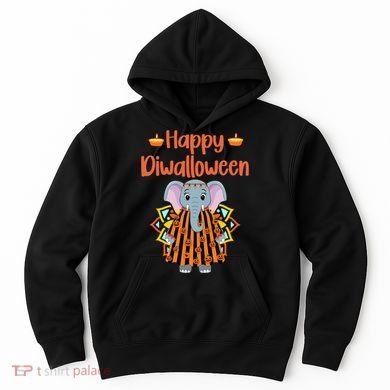 Happy Diwalloween Halloween Diwali Pumpkin Lantern Deepaval Hoodie
