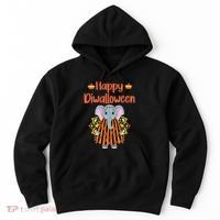 Happy Diwalloween Halloween Diwali Pumpkin Lantern Deepaval Hoodie thumb 0