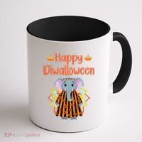 Happy Diwalloween Halloween Diwali Pumpkin Lantern Deepaval Coffee Mug thumb 1