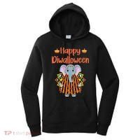 Happy Diwalloween Halloween Diwali Pumpkin Lantern Deepaval Women's Hoodie thumb 0