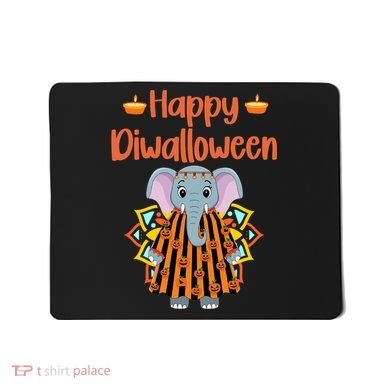 Happy Diwalloween Halloween Diwali Pumpkin Lantern Deepaval Mousepad
