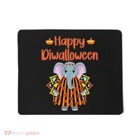 Happy Diwalloween Halloween Diwali Pumpkin Lantern Deepaval Mousepad thumb 0