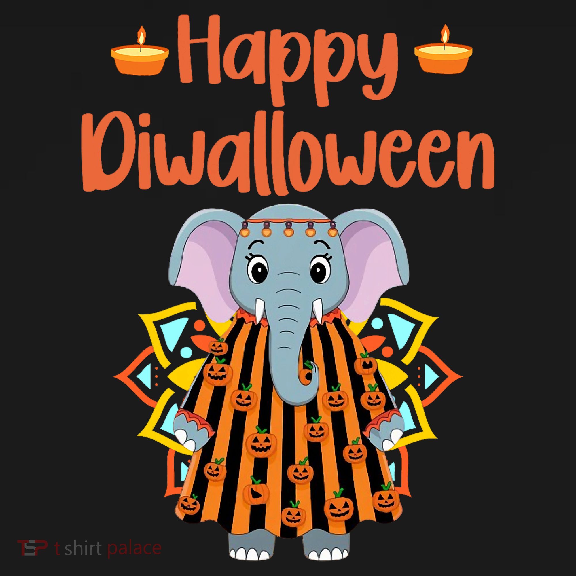 Happy Diwalloween Halloween Diwali Pumpkin Lantern Deepaval Mousepad