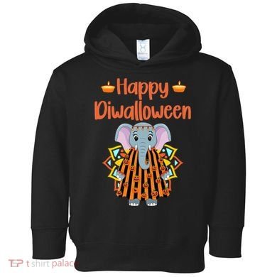 Happy Diwalloween Halloween Diwali Pumpkin Lantern Deepaval Toddler Hoodie