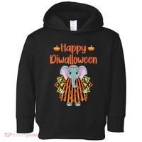 Happy Diwalloween Halloween Diwali Pumpkin Lantern Deepaval Toddler Hoodie thumb 0