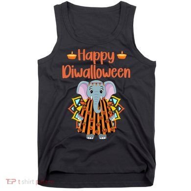 Happy Diwalloween Halloween Diwali Pumpkin Lantern Deepaval Tank Top