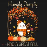 Humpty Dumpty Had A Great Fall Thanksgiving Autumn Halloween Women's Hoodie thumb 2