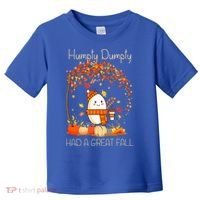 Humpty Dumpty Had A Great Fall Thanksgiving Autumn Halloween Toddler T-Shirt thumb 0