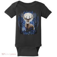 Hunters Deer Hunting Big Whitetail Buck Baby Bodysuit thumb 0