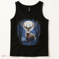Hunters Deer Hunting Big Whitetail Buck Tank Top thumb 2