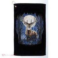Hunters Deer Hunting Big Whitetail Buck Golf Towel thumb 0